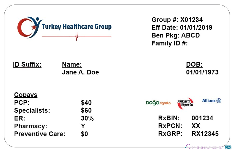 Download Turkey health insurance card Photoshop template